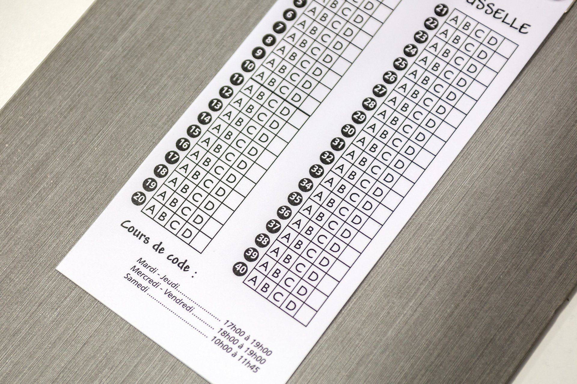 Formation code école de conduite