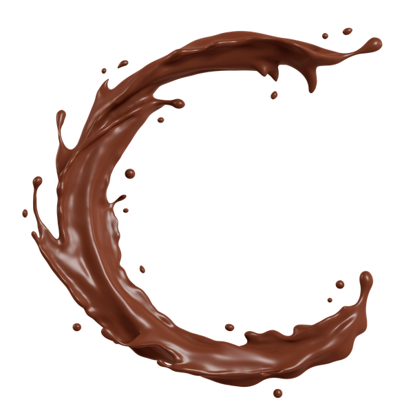 Un C en forme de chocolat liquide