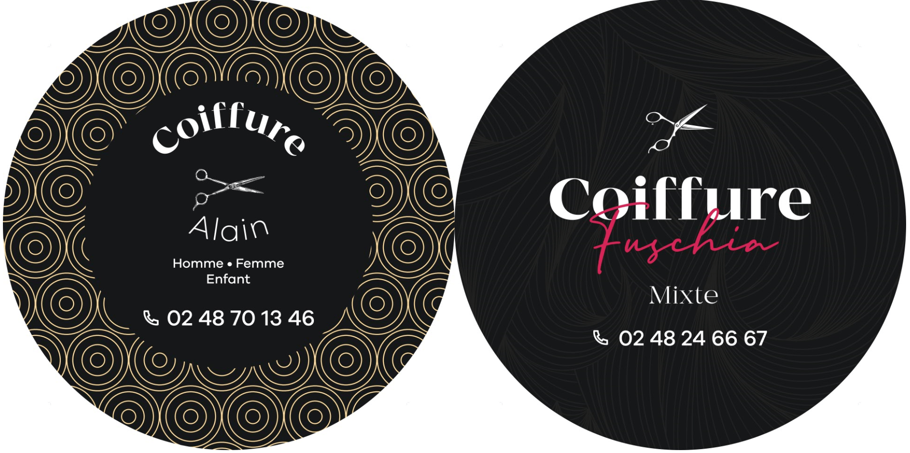 Logo Coiffure Alain et Coiffure Fuschia