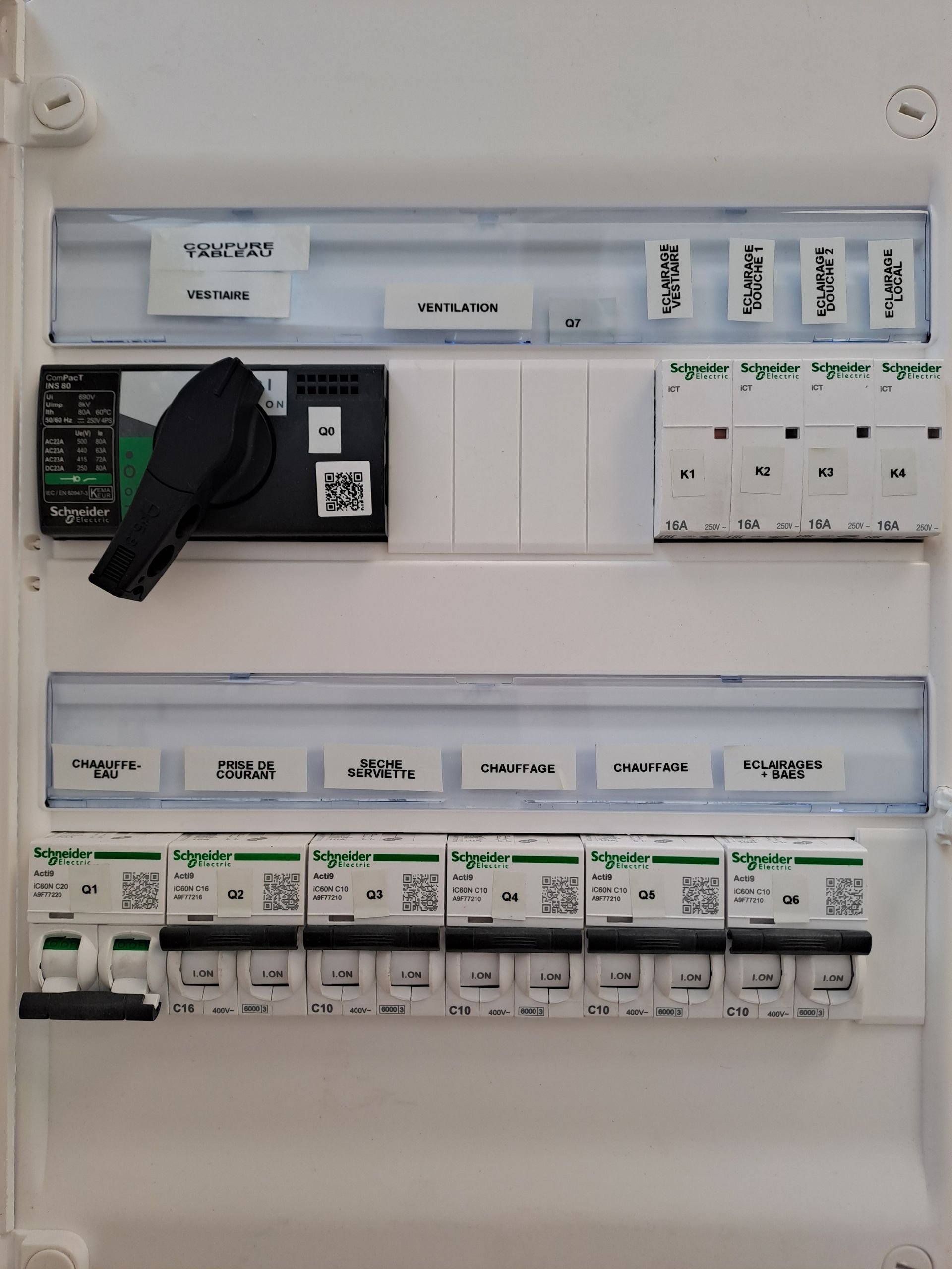 Un tableau électrique neuf