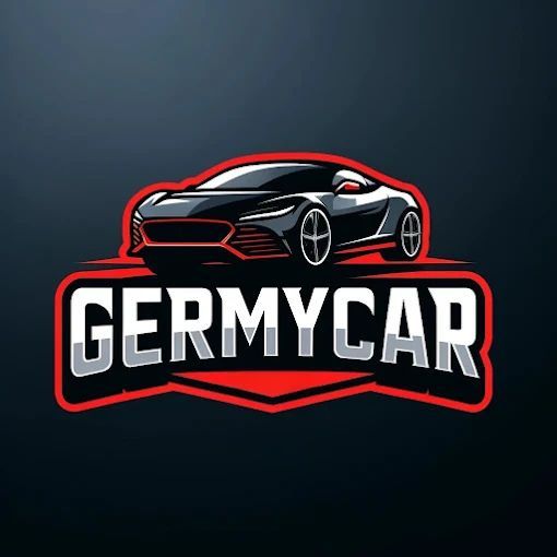 Logotipo con un coche deportivo negro sobre un escudo rojo y blanco que dice