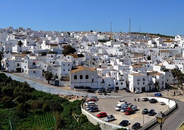 One of the public parking lots One of the public parking lots in Vejer is just a short walk from the old town.