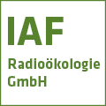 Grünes Quadrat mit dem Text „IAF“ und „Radioökologie GmbH“.