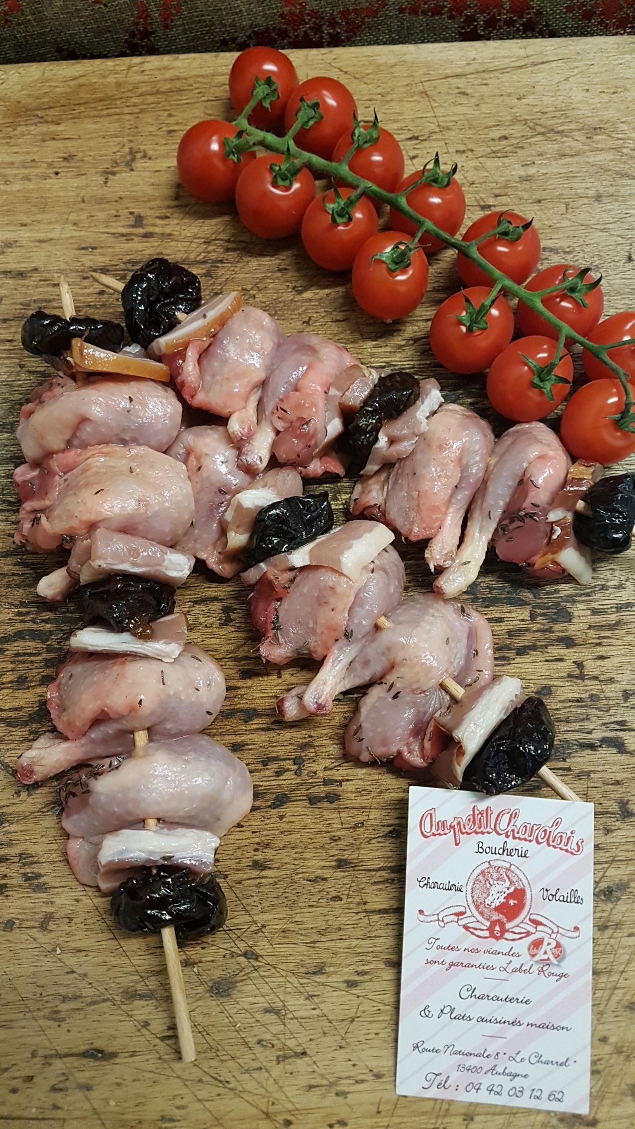 Photo de brochettes de cuisses de caille