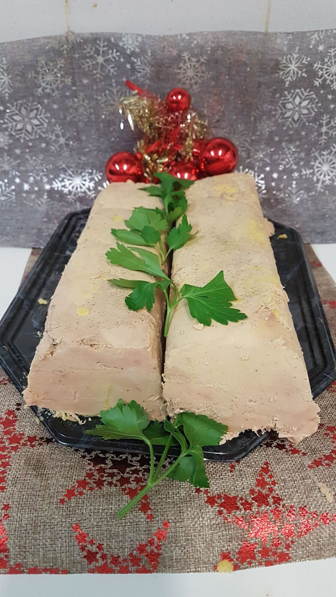 Photo de deux blocs de foie gras