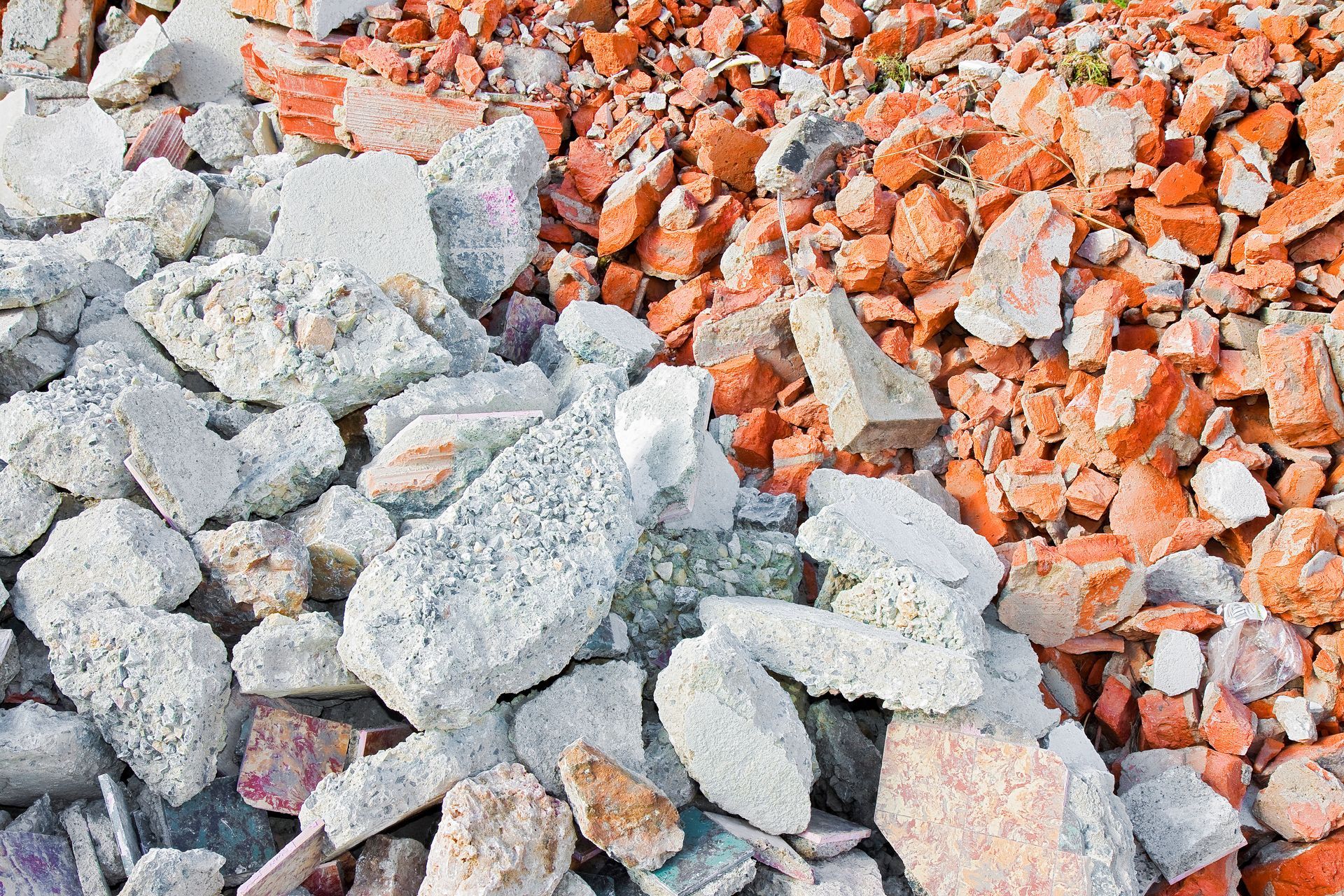 Déchets de matériaux de chantier
