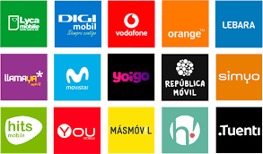 Un montón de cuadrados de diferentes colores con diferentes logotipos en ellos.