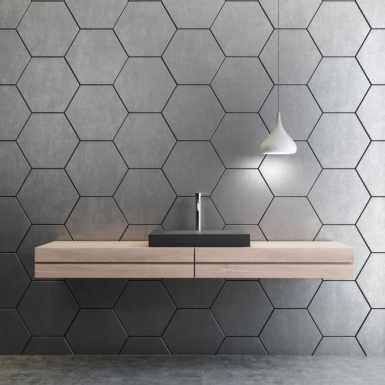 De la faïence de forme hexagonale