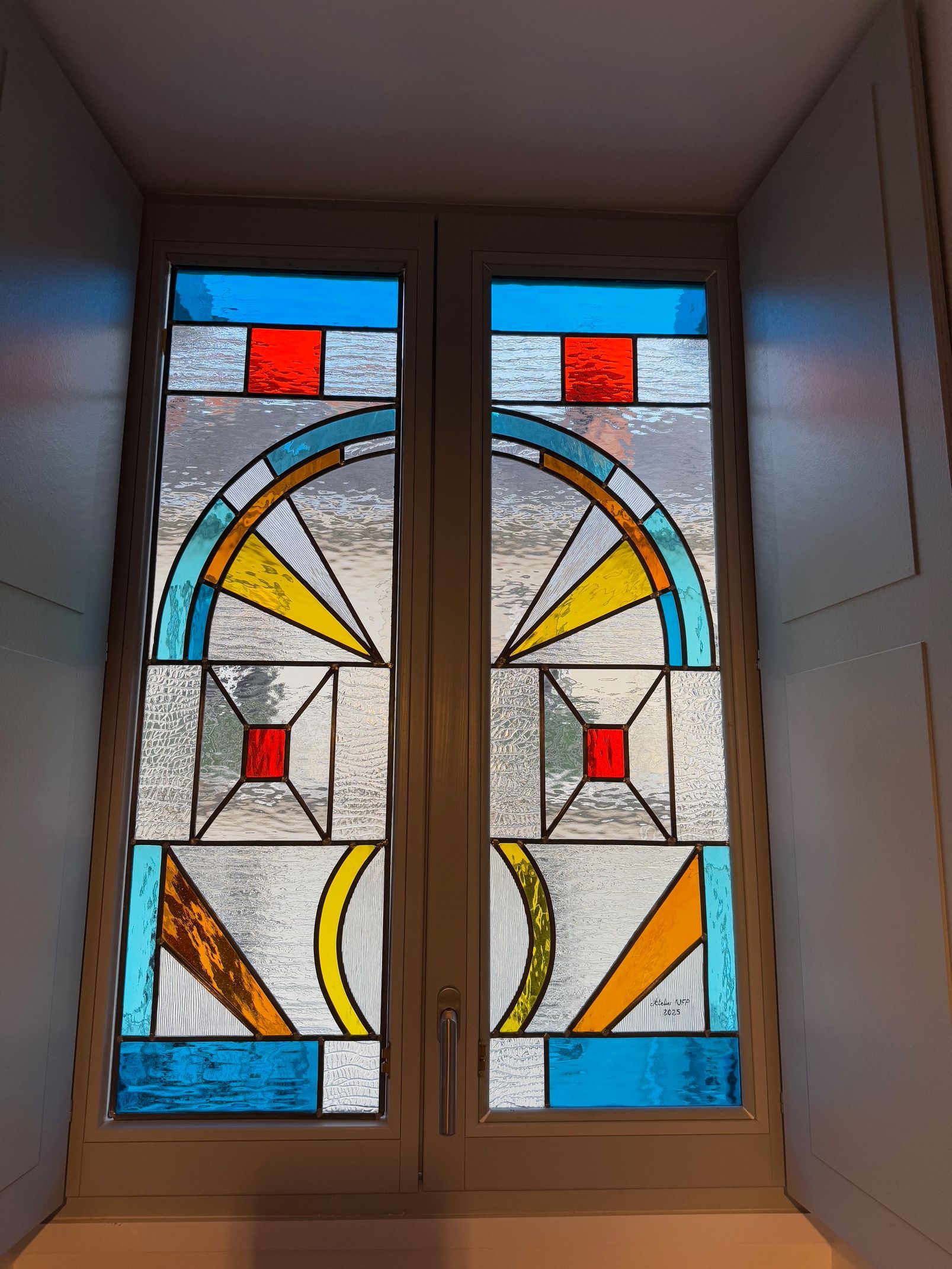 Double vitrail style Art déco