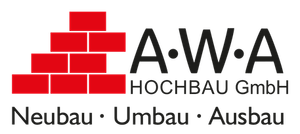 Ein Logo für eine Firma namens AWA Hochbau GmbH