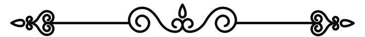 Dekorative horizontale Linie mit kunstvollen Schnörkeln und Verzierungen.