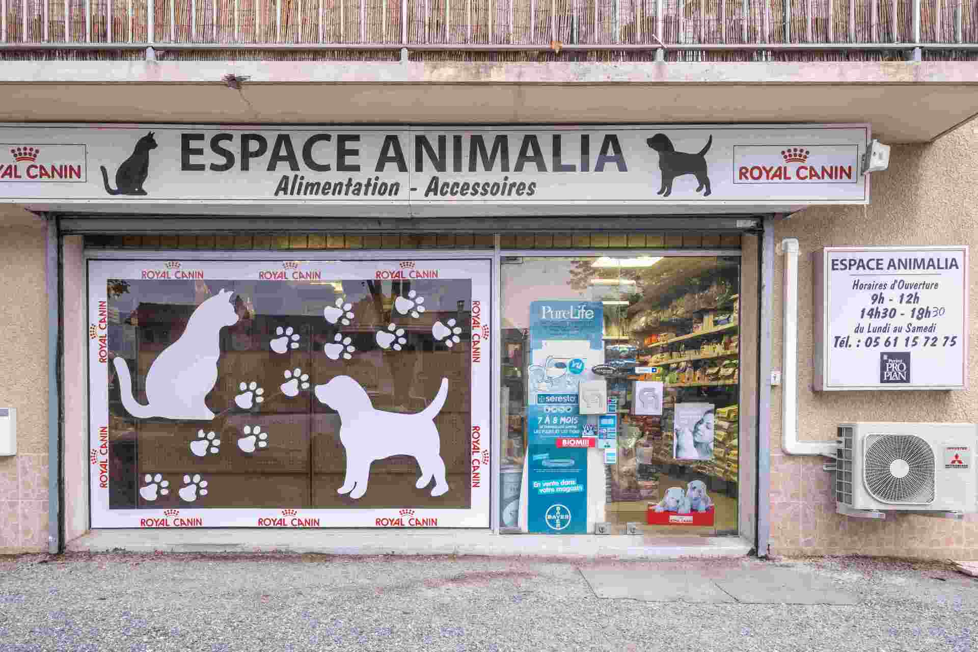 Façade de la boutique Espace Animalia