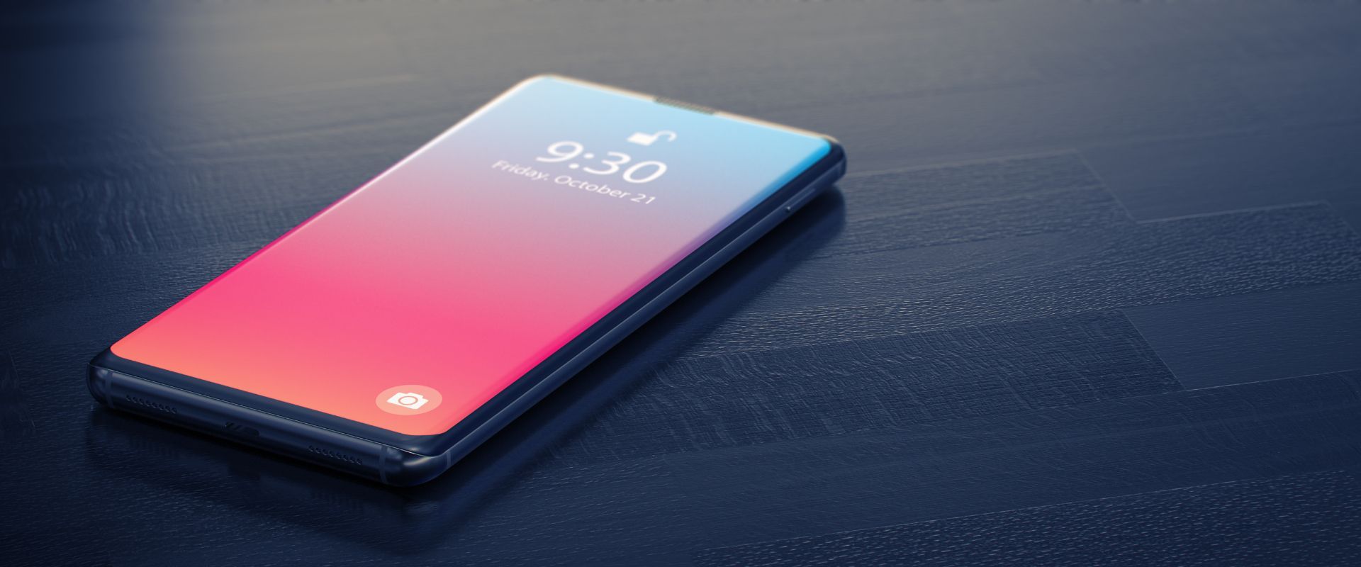 Smartphone liegt auf einem Tisch