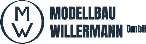 Logo der "Modellbau Willermann GmbH", ein Kreis mit "MW" darin.