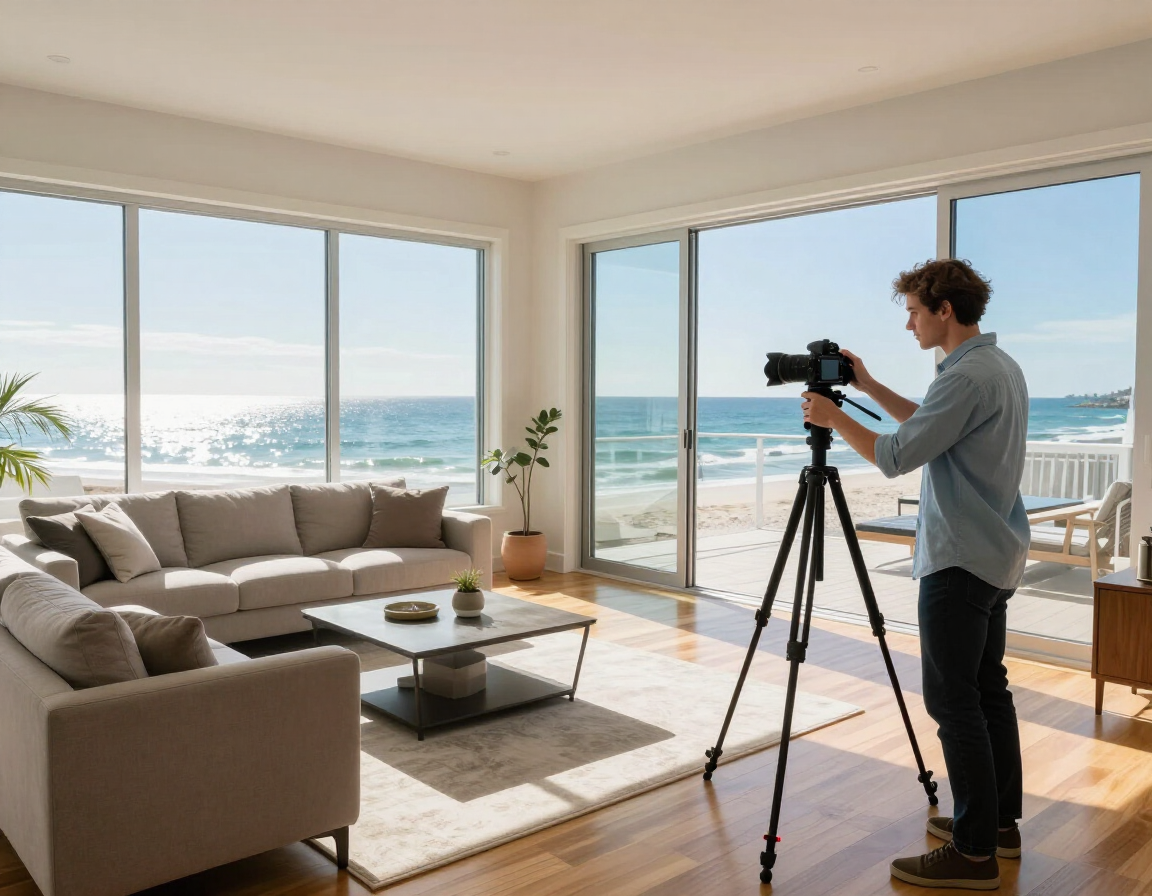 Property photography session in an Ocean City vacation rental