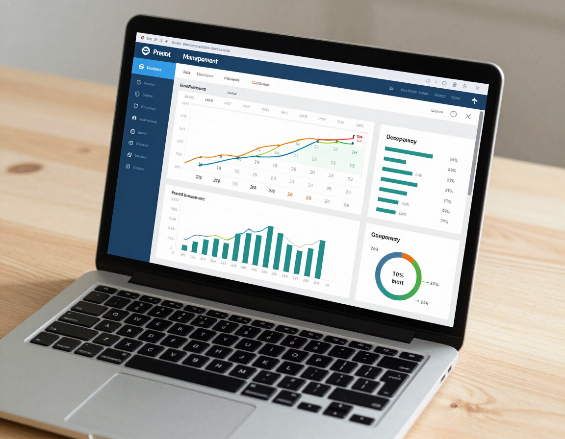 Owner portal dashboard on a laptop