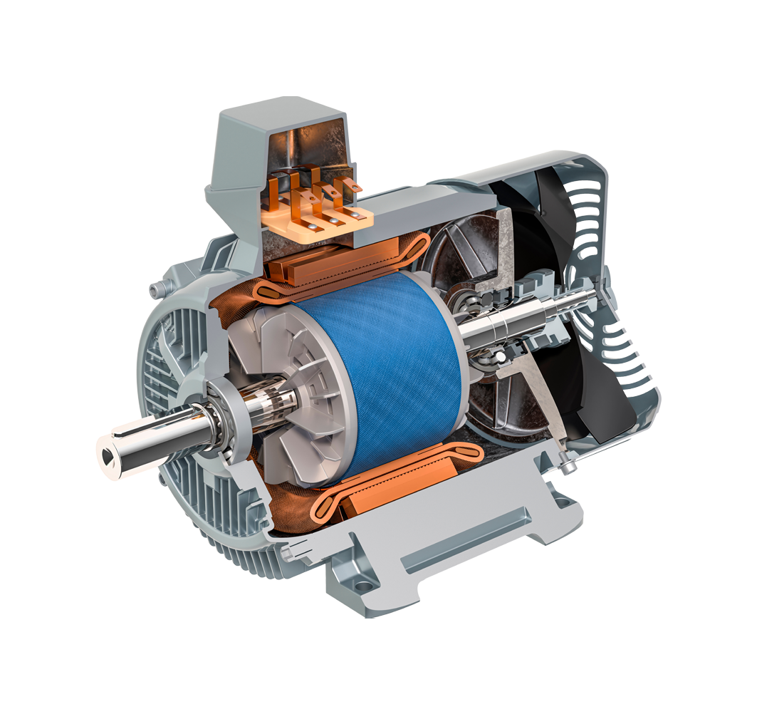 Illustration d'un moteur pour machines industrielles