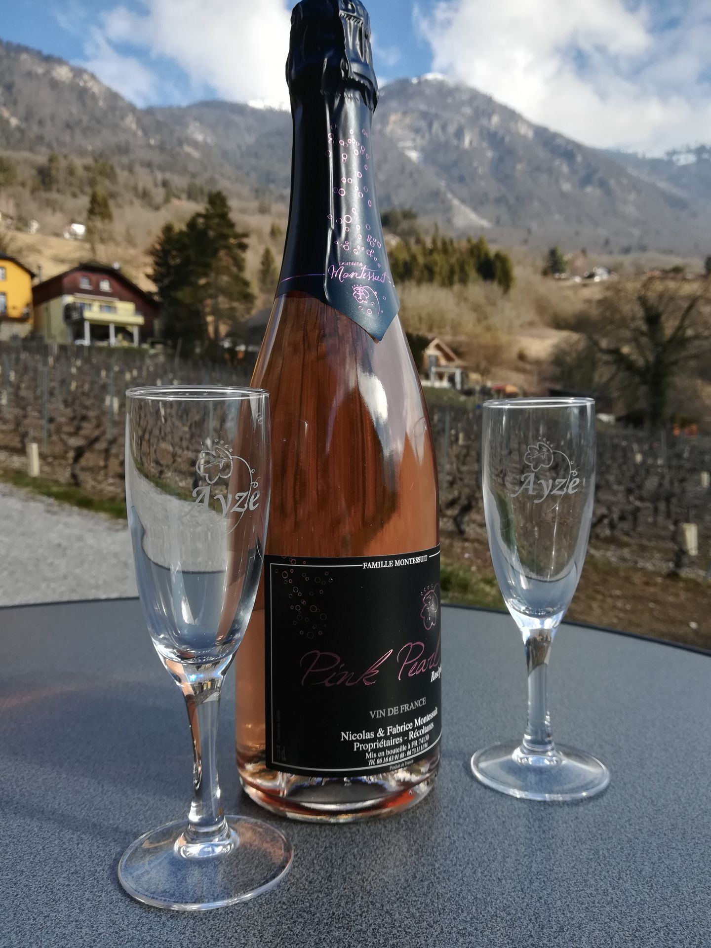 Vin rosé pétillant