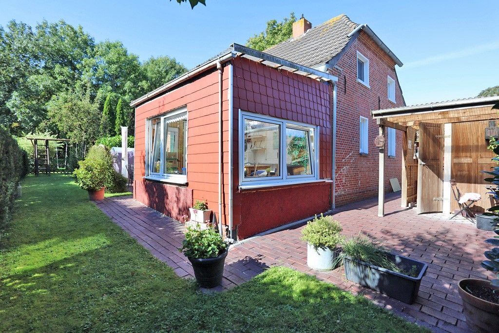 Garten und Terrasse Ferienhaus Alte Dorfschule
