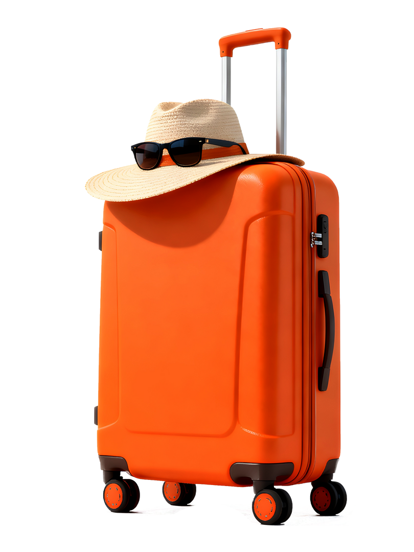 Une valide orange debout