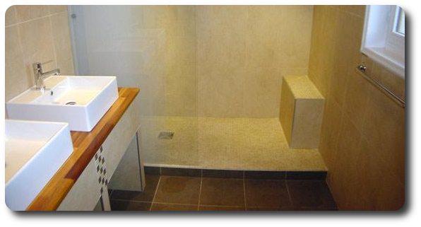 Douche à l'italienne simple