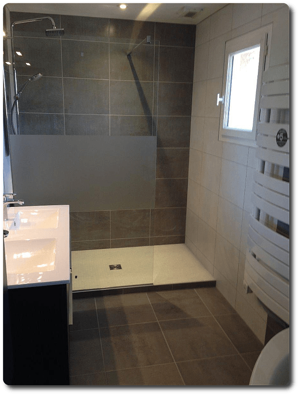 Douche à l'italienne avec bac