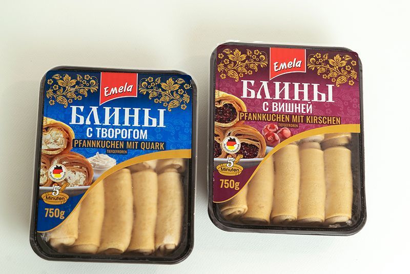 Blini/Crêpes au sérac,cerise