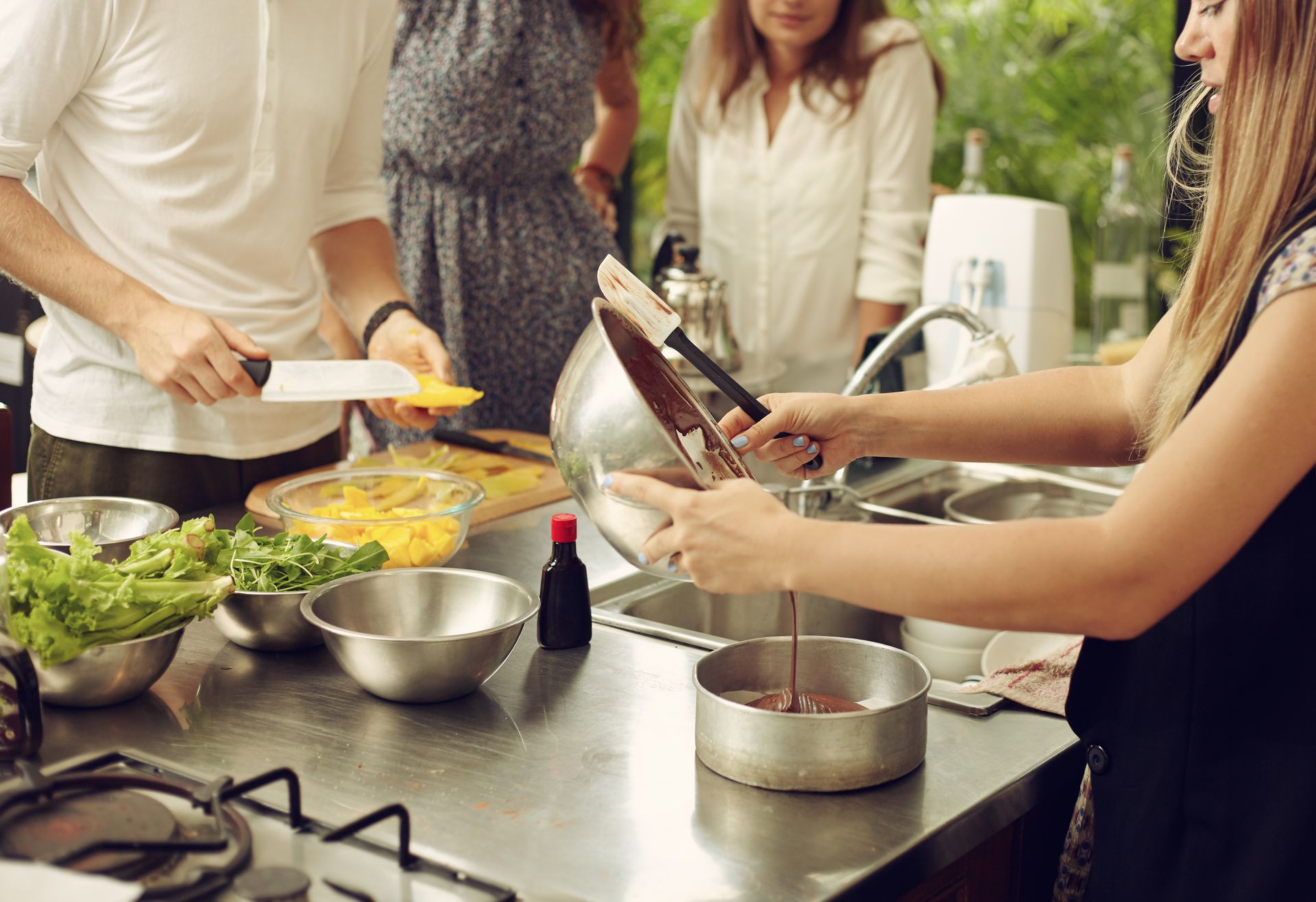 Atelier de cuisine en plein air