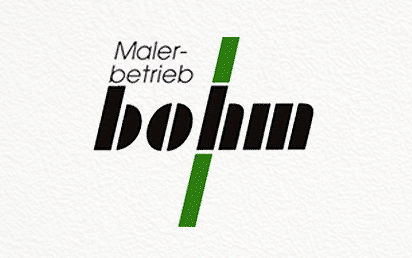 Ein schwarz-grünes Logo für den Maler-Betrieb Böhm