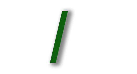 Eine grüne Linie mit Schatten auf weißem Hintergrund.