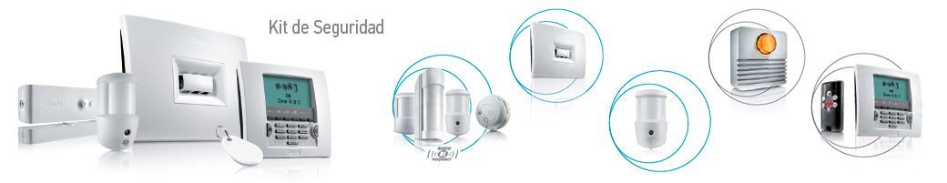 Un sistema de seguridad doméstico blanco 