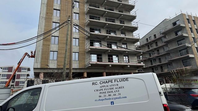 Chape fluide et poutres neuves