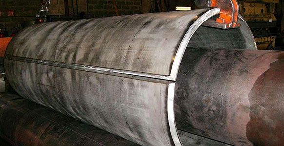 roulage d'une grosse pièce en métal