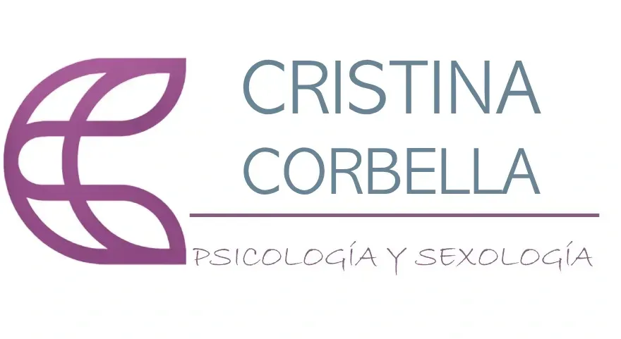 Logotipo con perfil de cabeza, forma de cerebro con detalles de árbol y texto "Cristina Corbella".