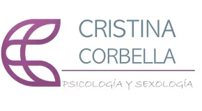 Logotipo con perfil de cabeza, forma de cerebro con detalles de árbol y texto "Cristina Corbella".