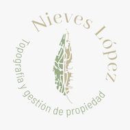 A logo for nieves lopez topography and gestión de propiedad