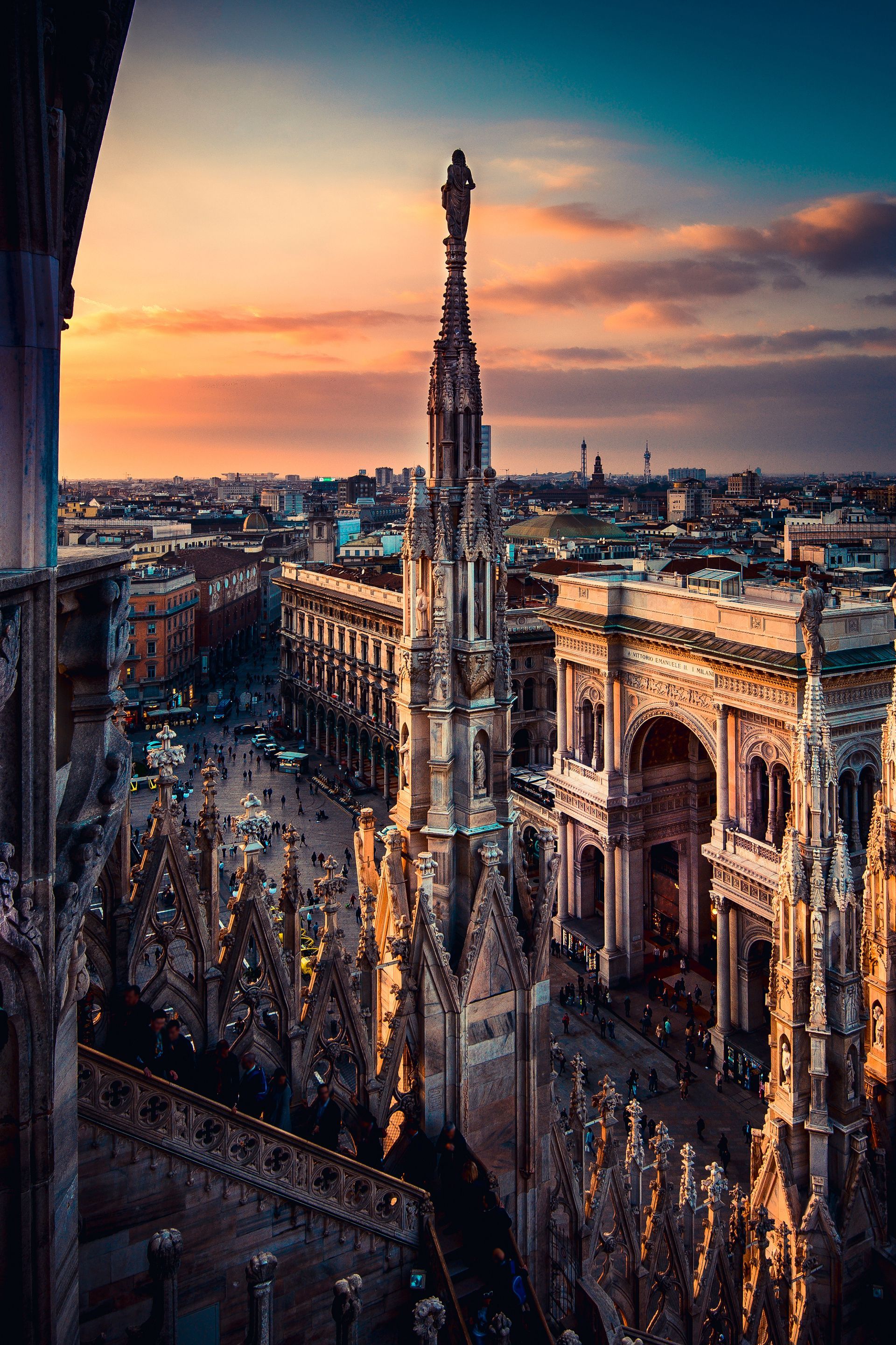 La cathédrale de Milan depuis un roof top