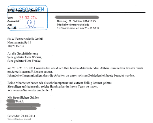 Kundenfeedback