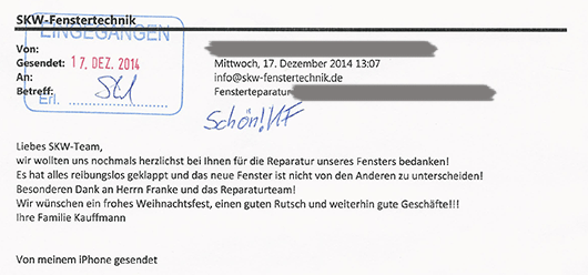Kundenfeedback