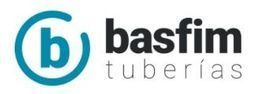 Logotipo para Basfim tuberías, que presenta una 