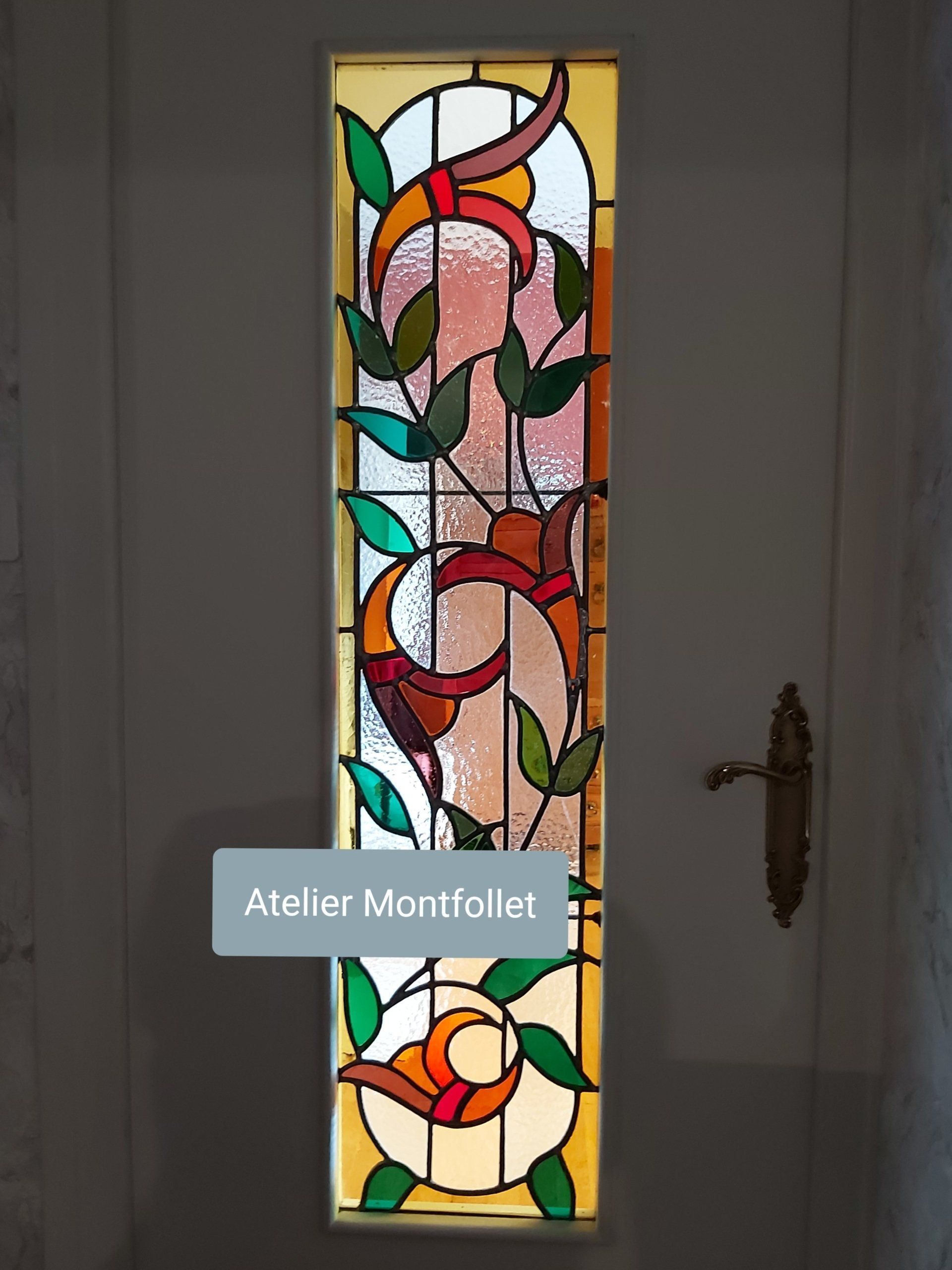 Vitrail créé par l'Atelier Montfollet