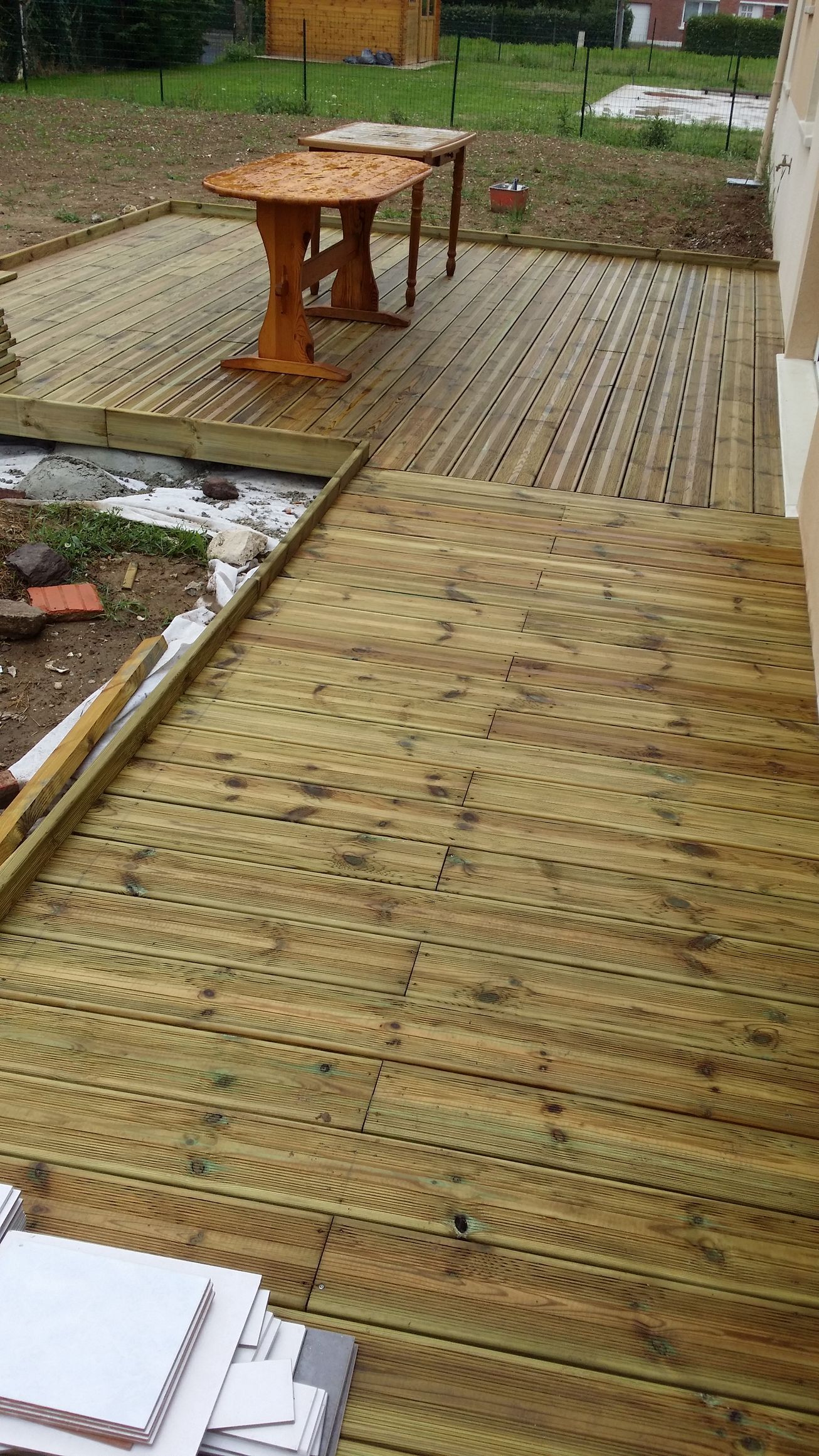 Lames de bois pour terrasse