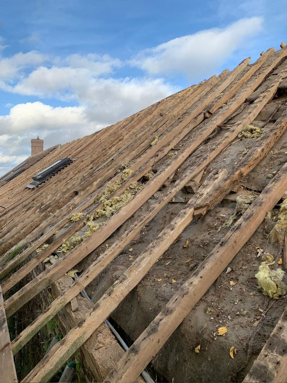 Toiture détériorée