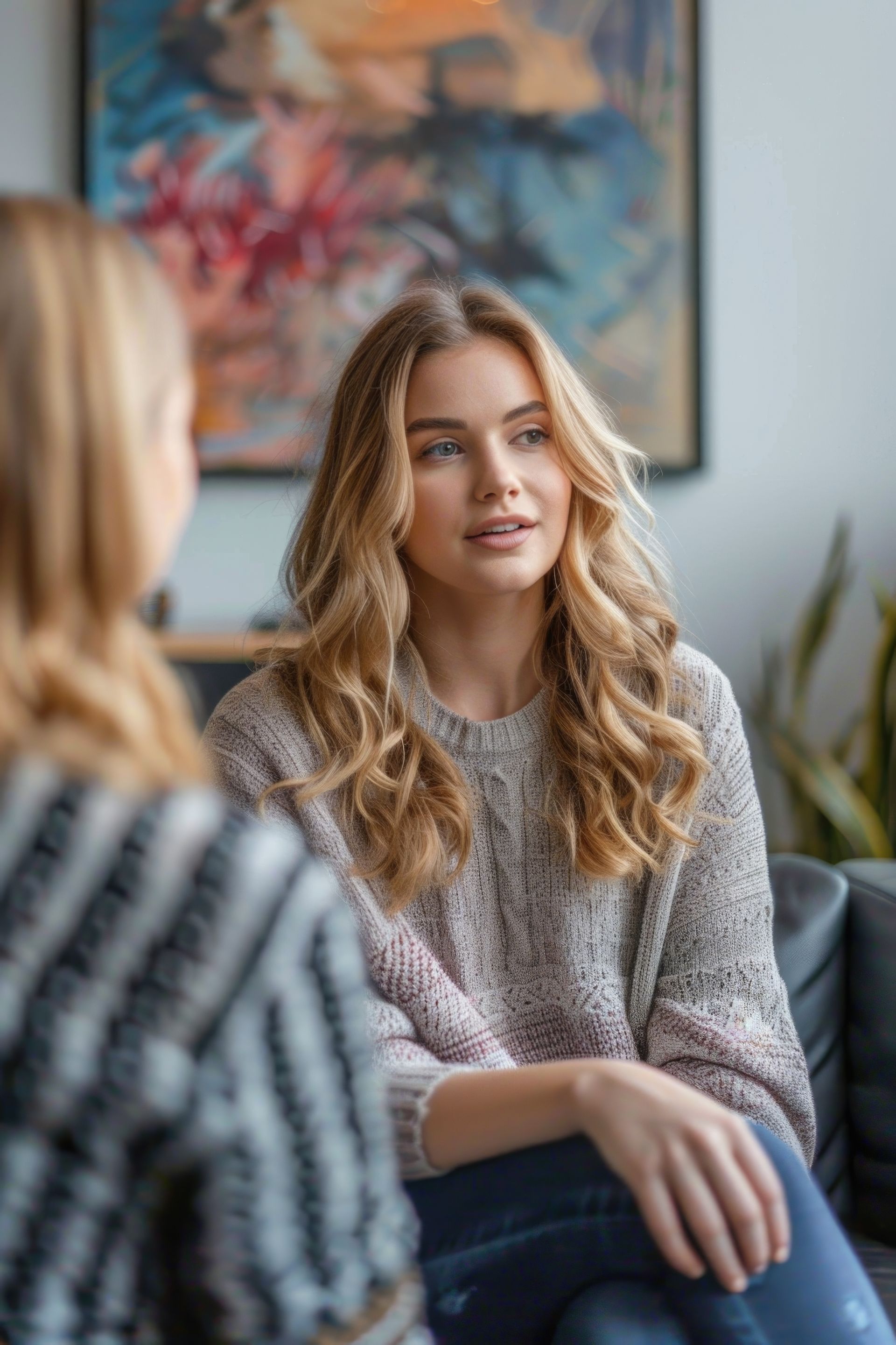 Une adolescente en consultation chez une psychologue