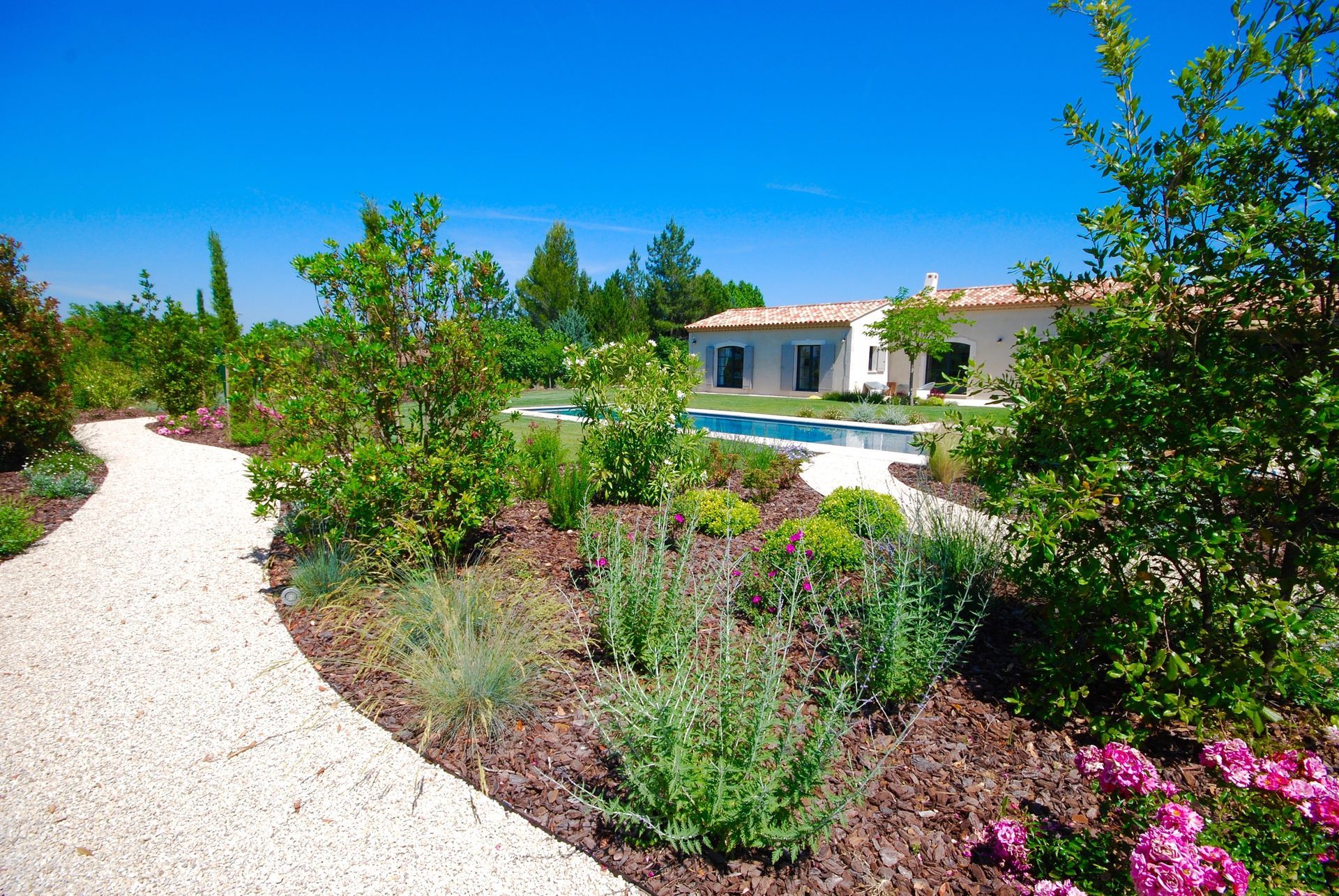 Plantations de végétaux dans un jardin