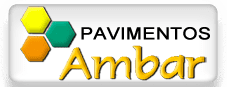 El logotipo de Pavimentos Ambar tiene un hexágono.