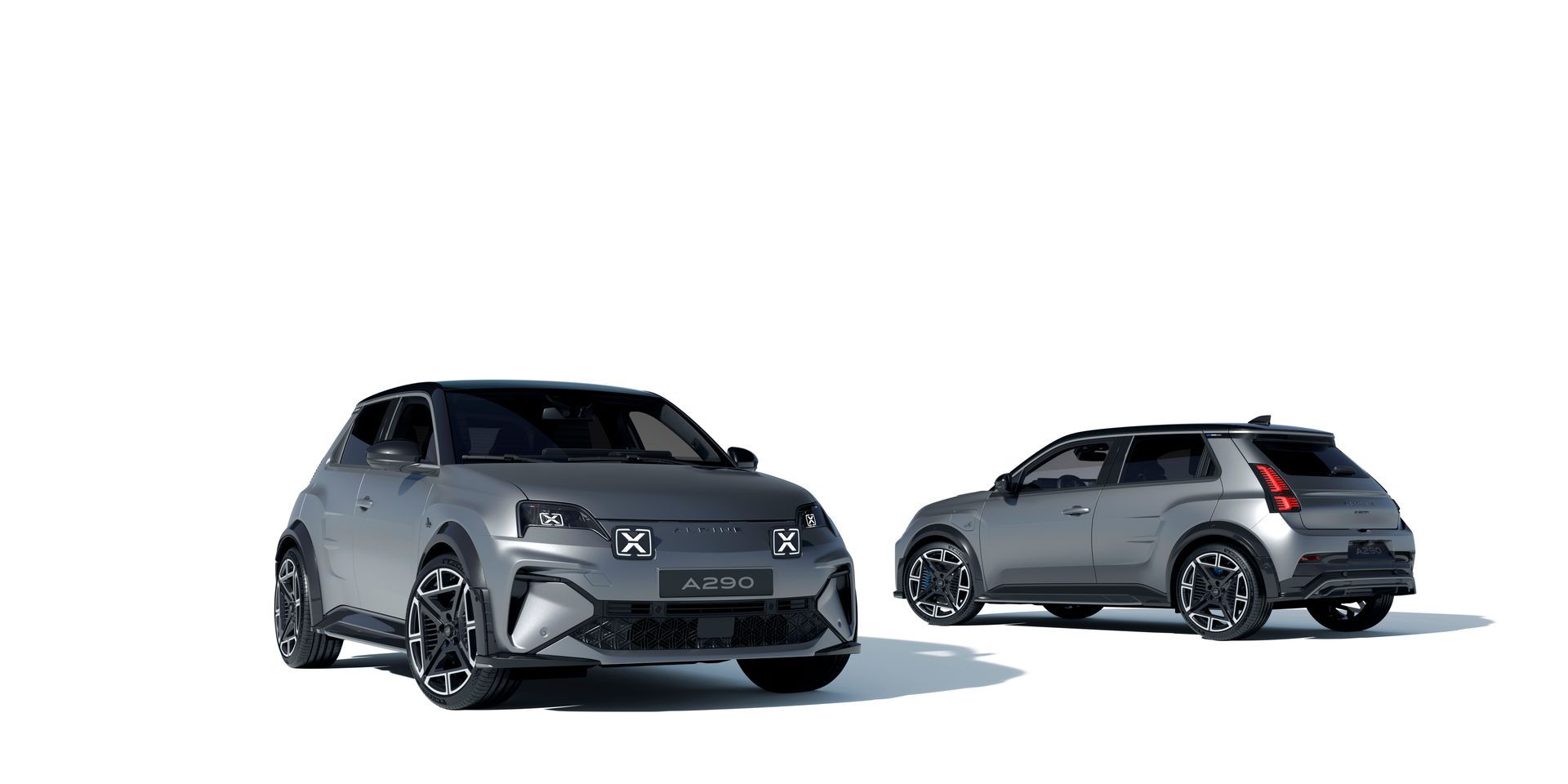 Quelques voitures sont garées l'une à côté de l'autre sur un fond blanc.