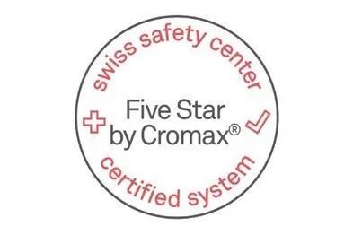 Logo du système certifié cinq étoiles du Swiss Safety Center par Cromax