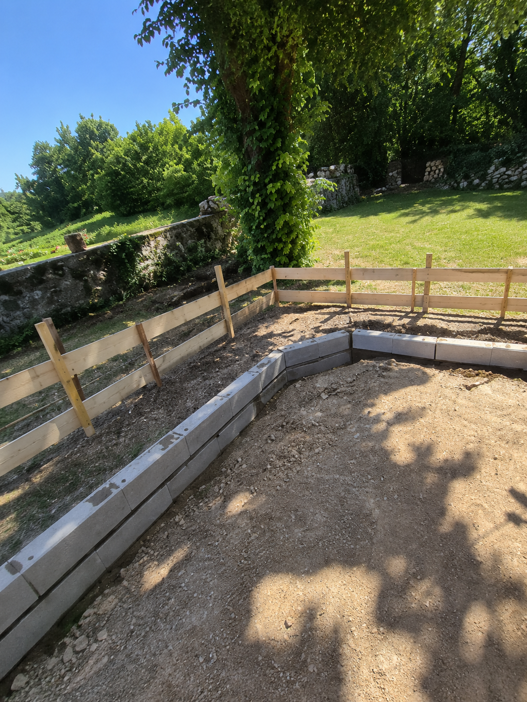 Préparation et fondations pour chantier