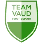 Logo en forme de bouclier vert pour l'équipe Vaud Foot Espoir.